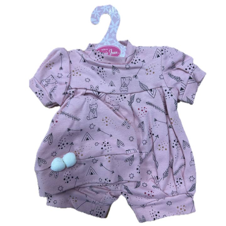 Ropa Antonio Juan para muñeca de 40–42 cm – Conjunto rosa de 2 piezas con sombrero y pompones para venta al por mayor de Roma