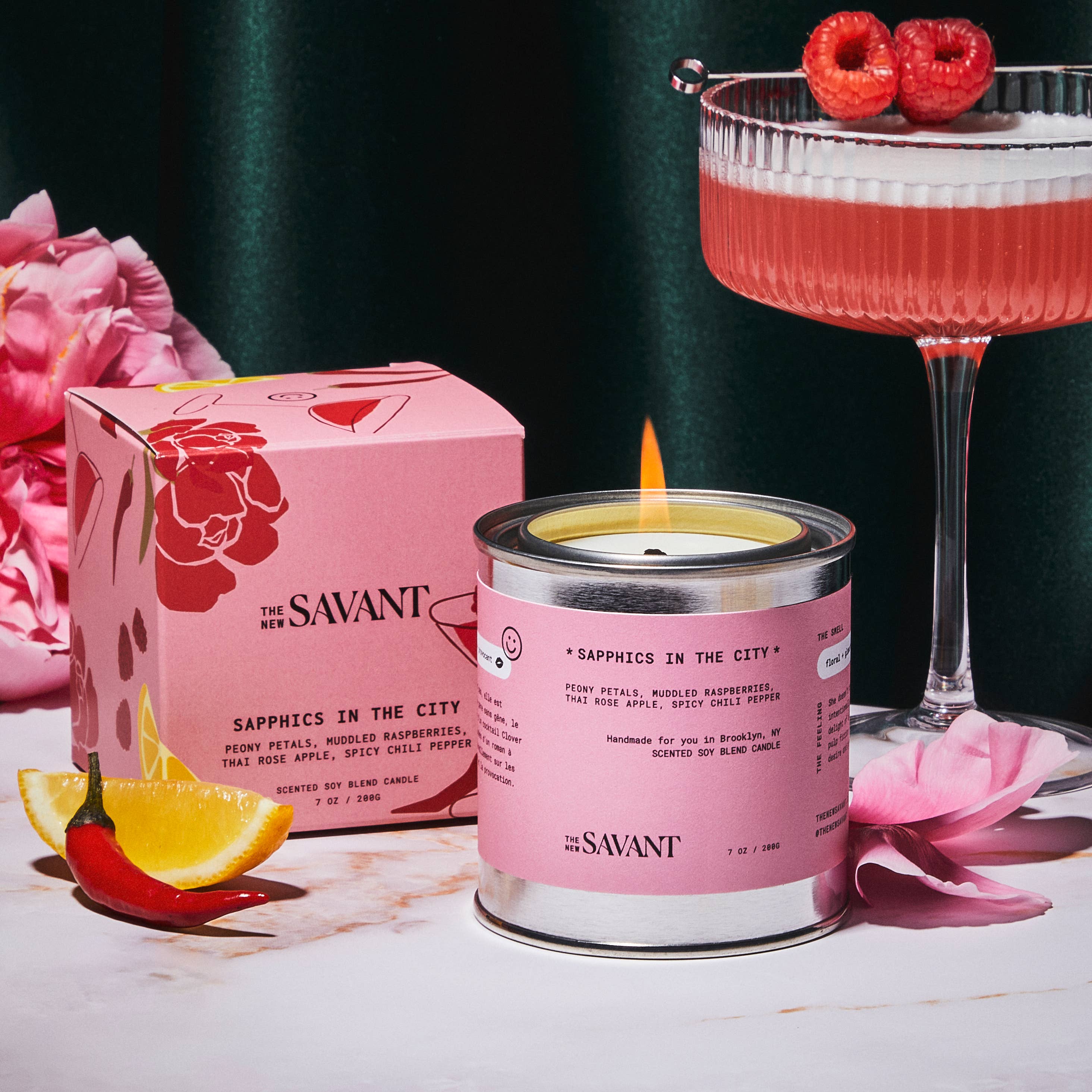 THE NEW SAVANT - Vente Bougie en bocal - Bougie Sapphics in the City - Fruité + Floral Vert2