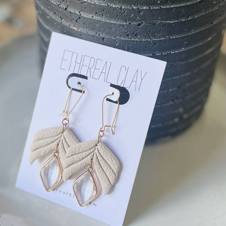 Ethereal Clay - Wholesale Dangle Earrings - Fall / Winter Clay Earrings, Textured Clay Earrings1