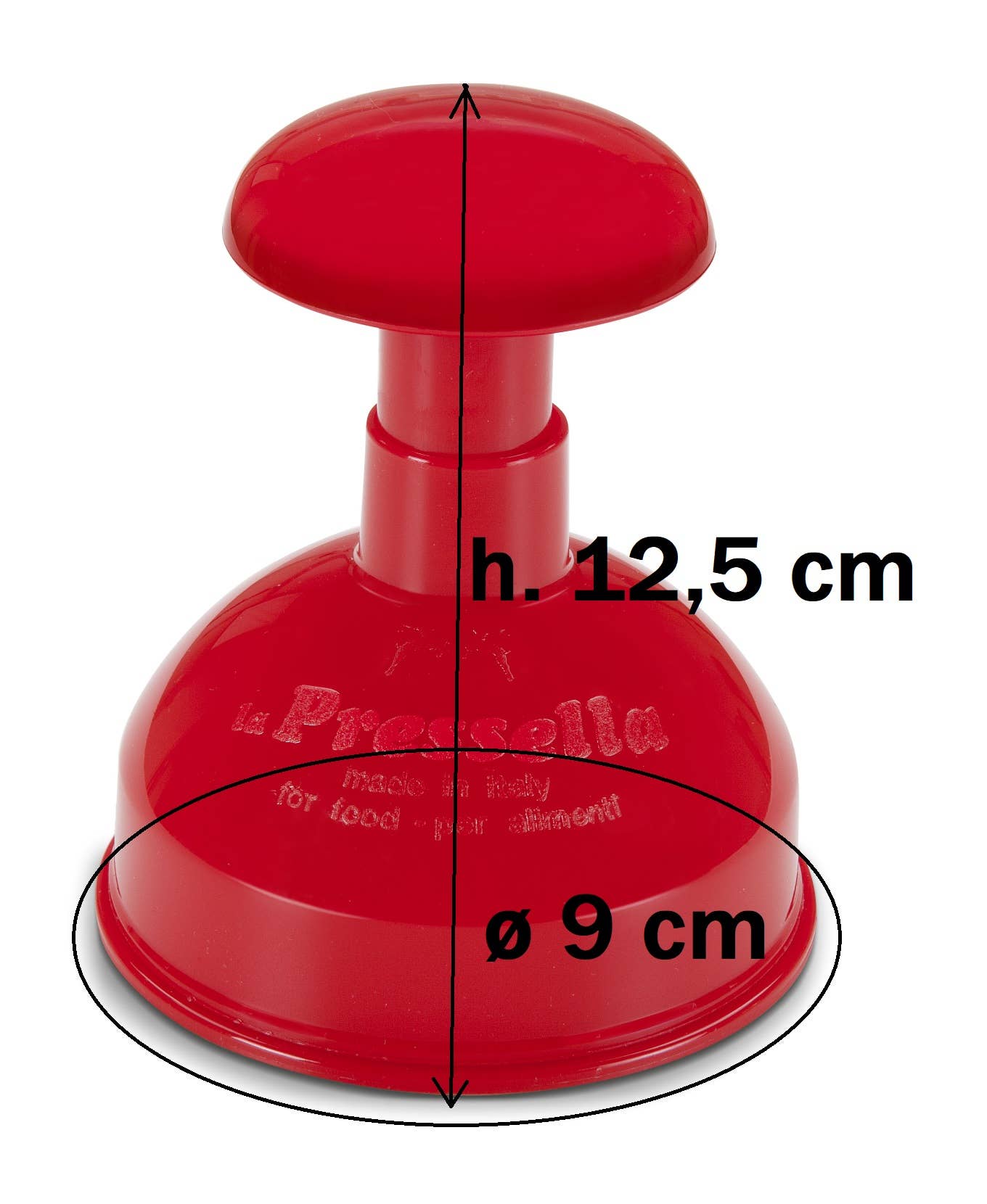 Rigamonti Pietro & Figli srl – Großhandel Küchengerät – Art. 170 LA PRESSELLA Hamburgerpresse - ROT4