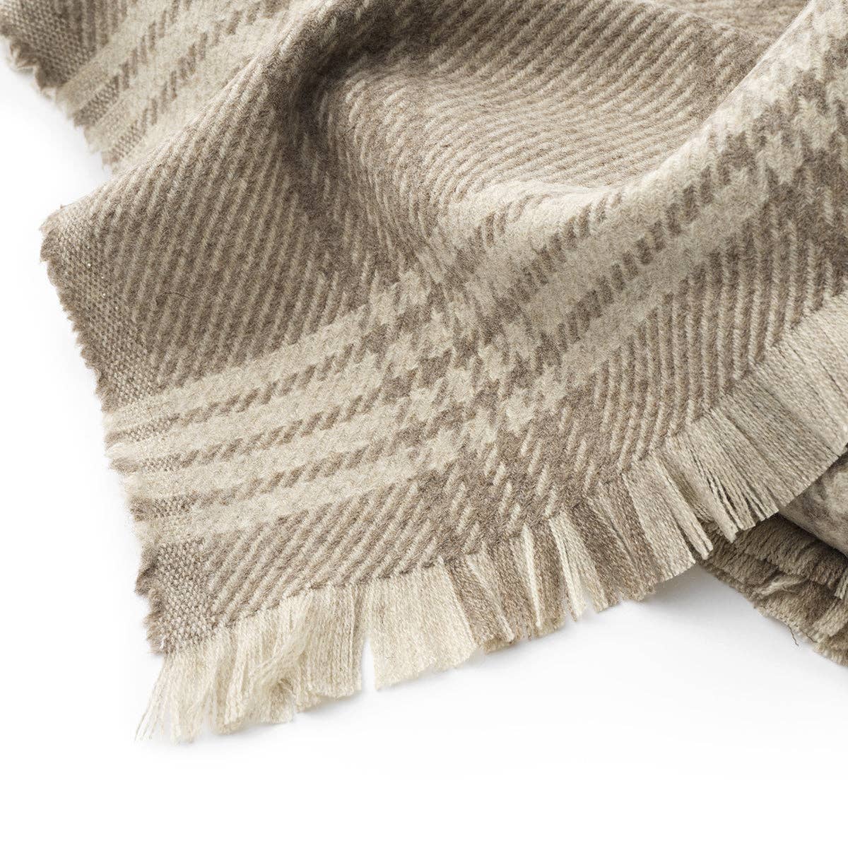 Bottoli - Wholesale Throw Blanket - Plaid Maxi NATURALE - Cashmere Wool - PRINCE OF WALES4