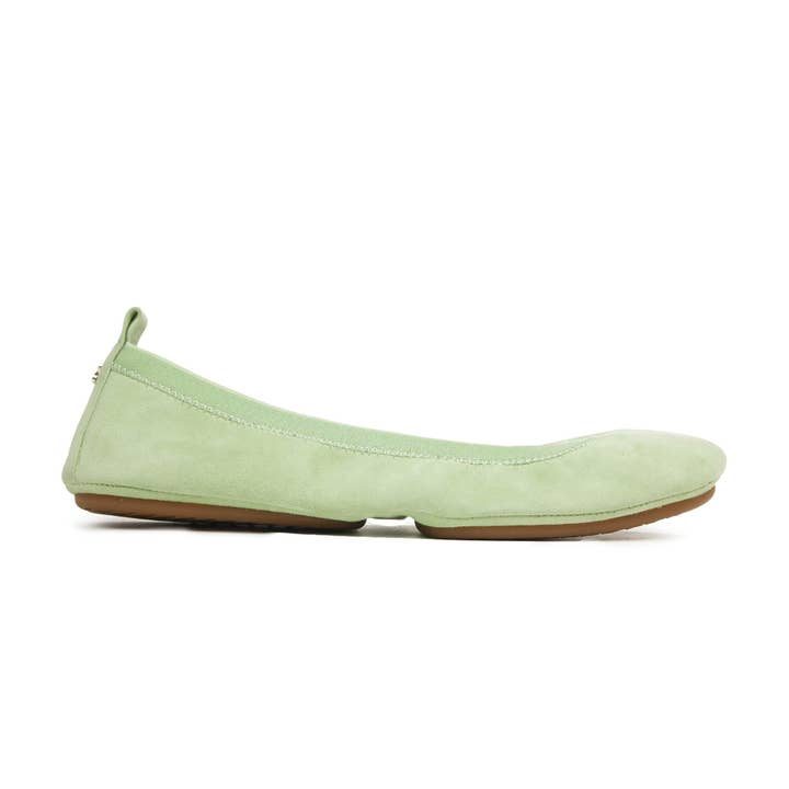 Cool Matcha Green Ballerine Pliable Samara en Daim Matcha en vente sur Faire