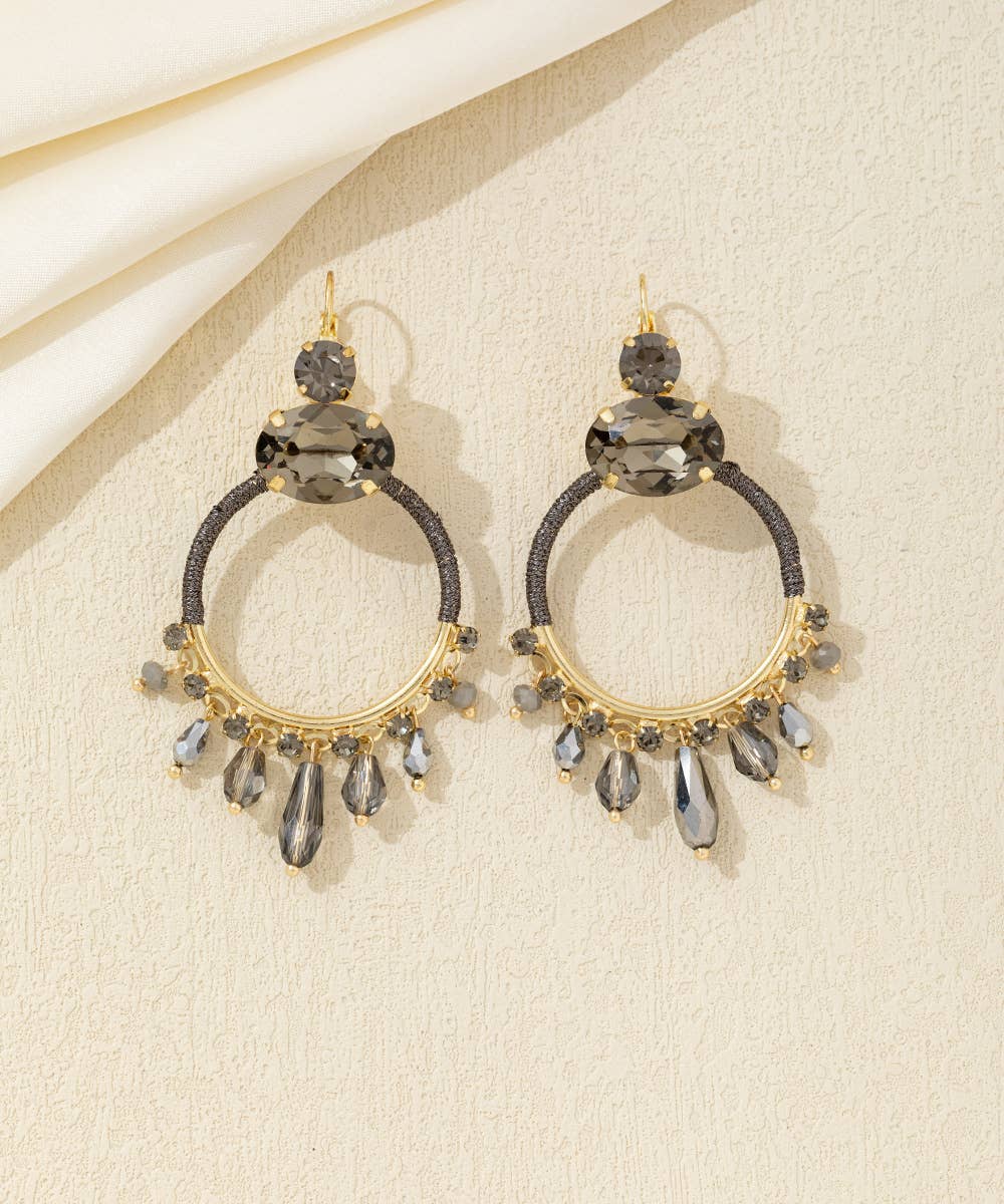 Blossom bijoux - Wholesale Dangle Earrings - Drop sleeper hoop earrings – 26AHBOL0370