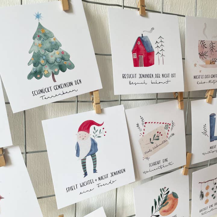 Calendario dell'avvento con orario comune per la vendita all'ingrosso da parte di Hannahs Firlefanz