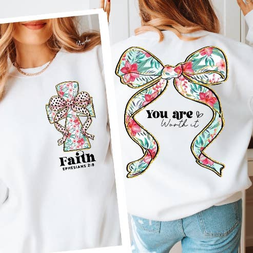 You Are Worth It Crewneck tröja för wholesale av My Carolina Moon