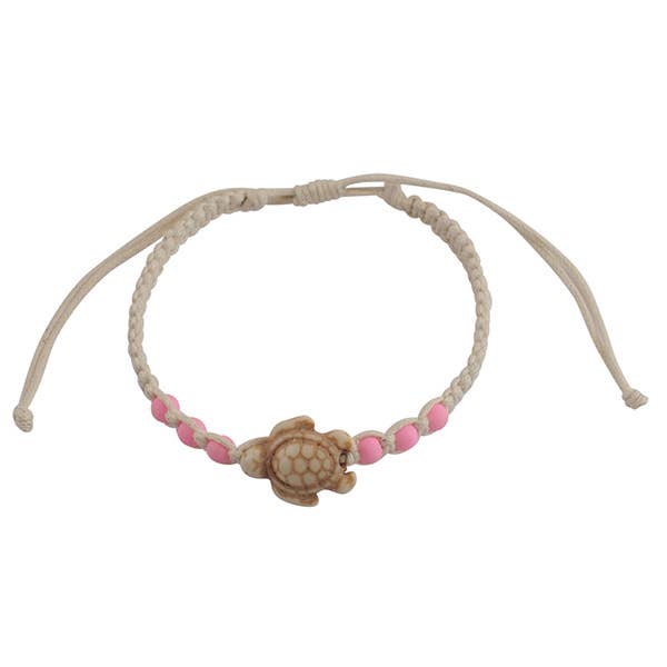 World End Imports Jewelry & Gifts – Großhandel Perlenarmband – BR Makramee/Neonperle/Howlite-Meeresschildkröte-124