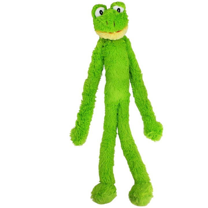 Multipet Swingin' Slevins® Frog Plush Pet Dog Toy 27" for wholesale by Pet Palette Distribution