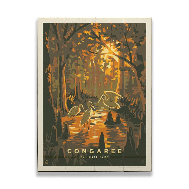 Congaree National Park: Daybreak - Wood & Metal Wall Art for wholesale by Old Wood Signs