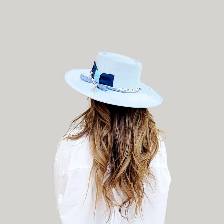 MEYA Telescope Blue Hat for wholesale by PETRA SAVAGE