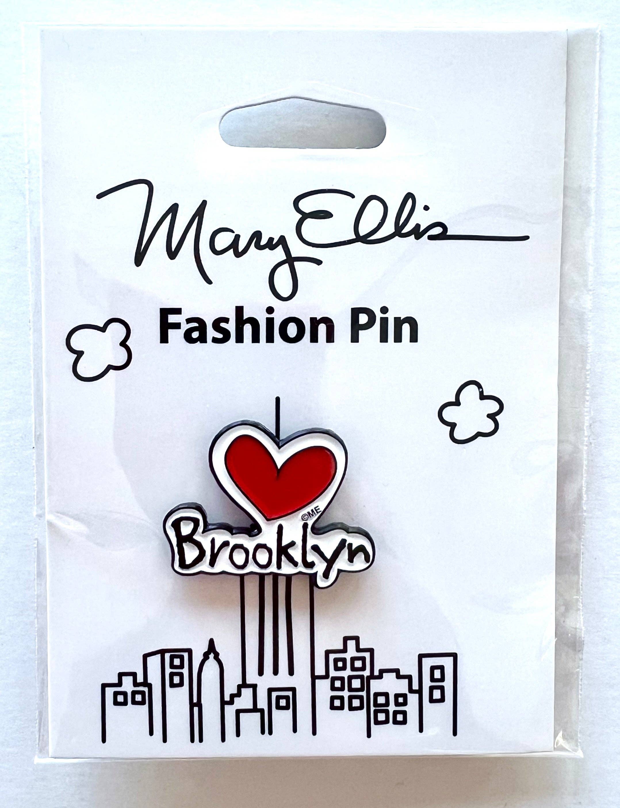 Mary Ellis - Wholesale Lapel Pin/Button - Brooklyn Heart Lapel Pin3