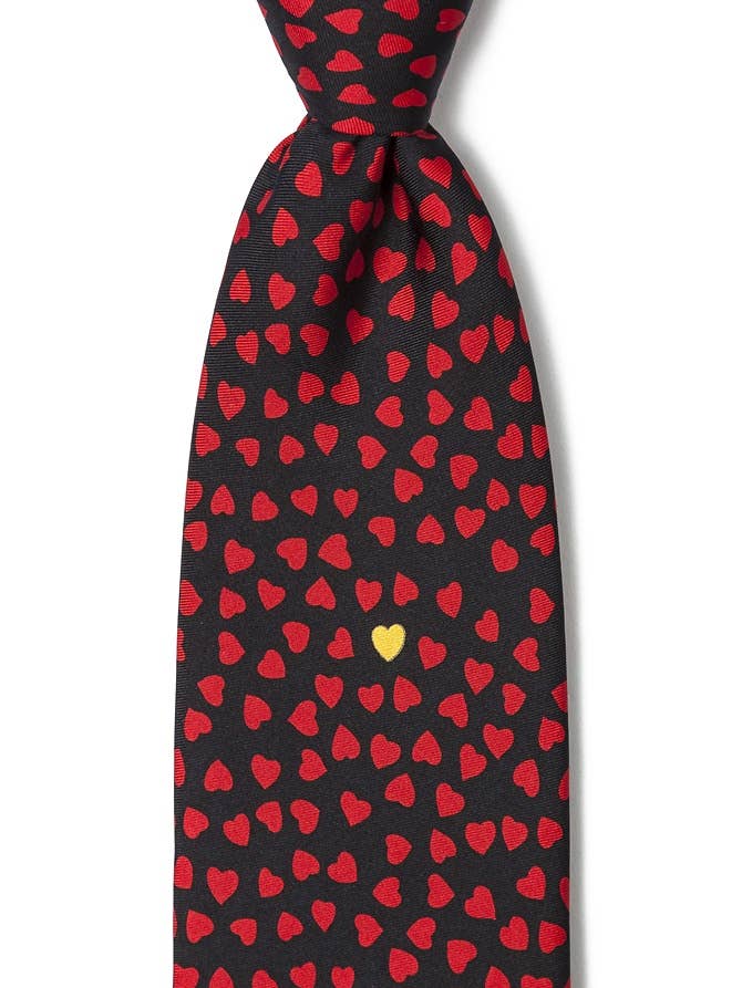 Heart of Gold Tie - Navy Silk by Alynn - CLOSEOUT for wholesale by Alynn