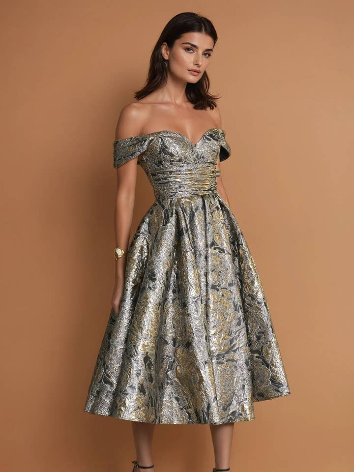 Midi formelles Abendcocktailkleid für den Großhandel von Kos Couture