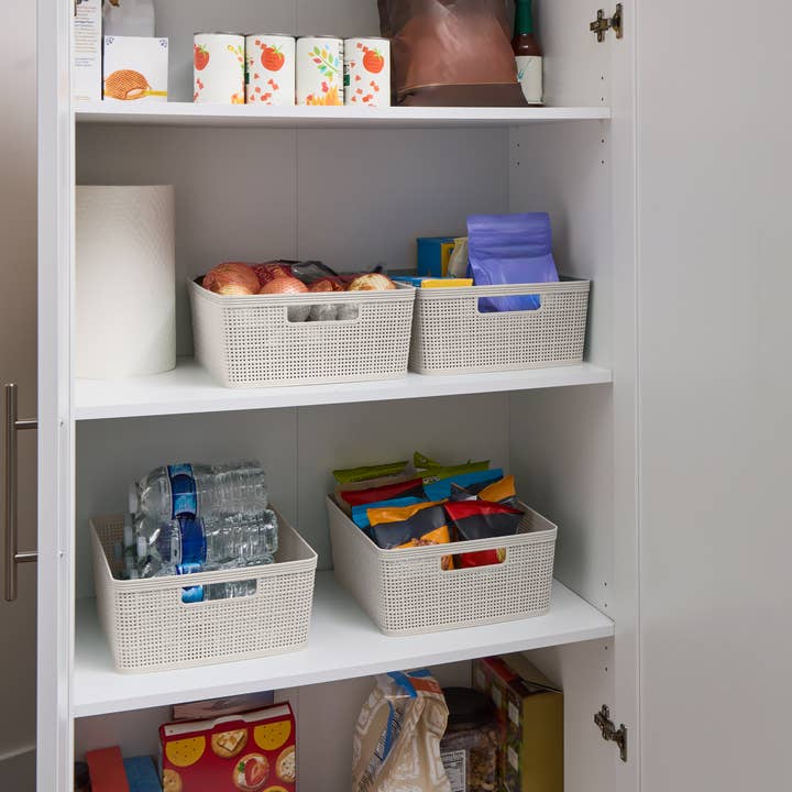 Core Home - Wholesale Basket - 4pk Medium Wheat Straw Baskets - Vanilla4