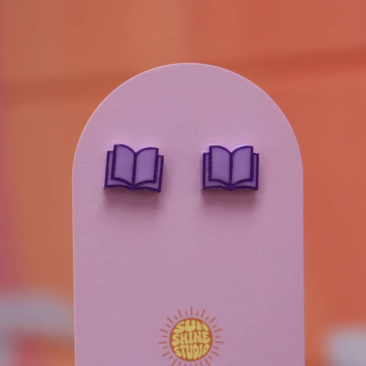 Sunshine Studio - Wholesale Stud/Post Earrings - Open Book Tiny Stud Earrings31