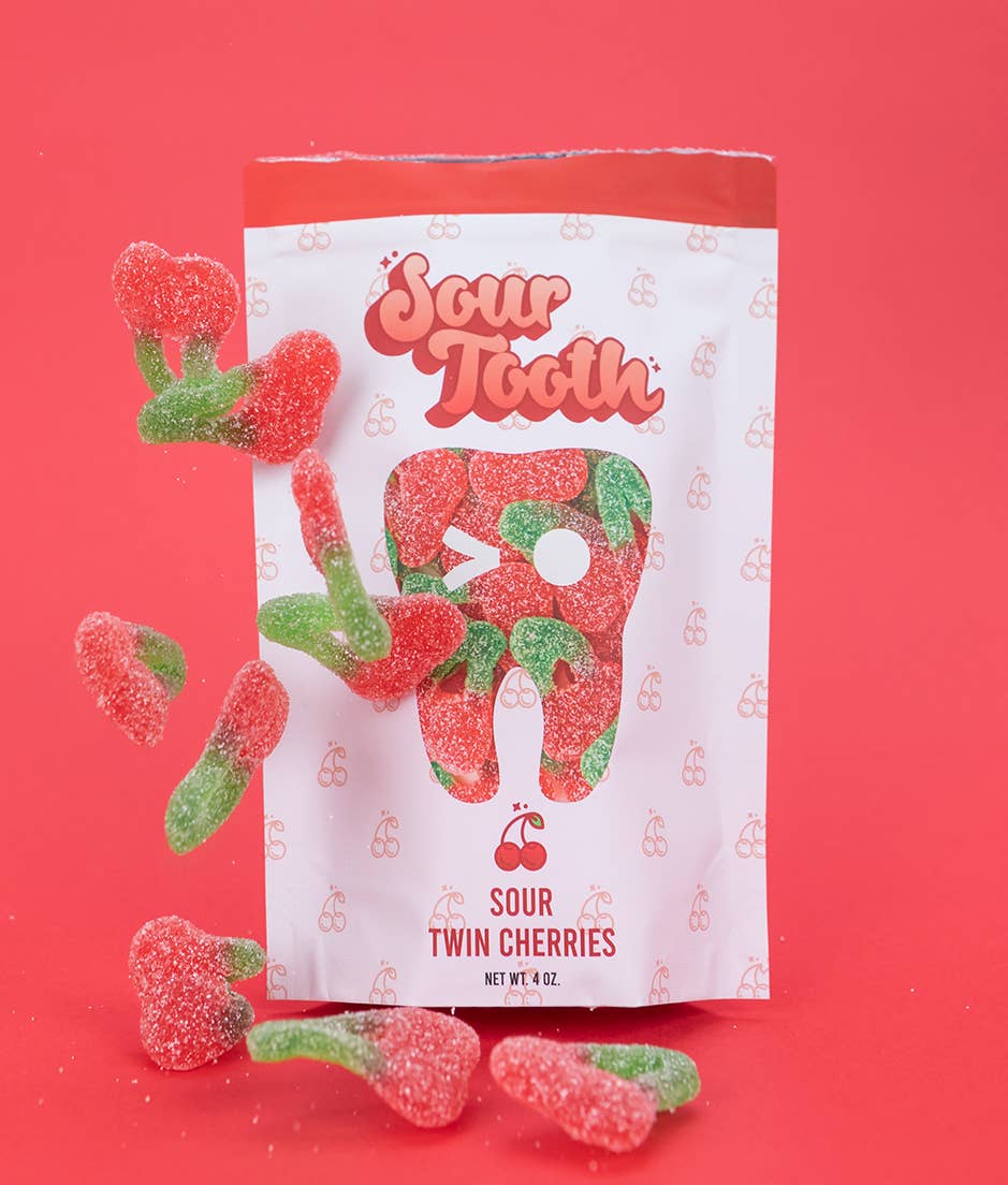 Sour Tooth - Wholesale Gummy - Sour Twin Cherries2
