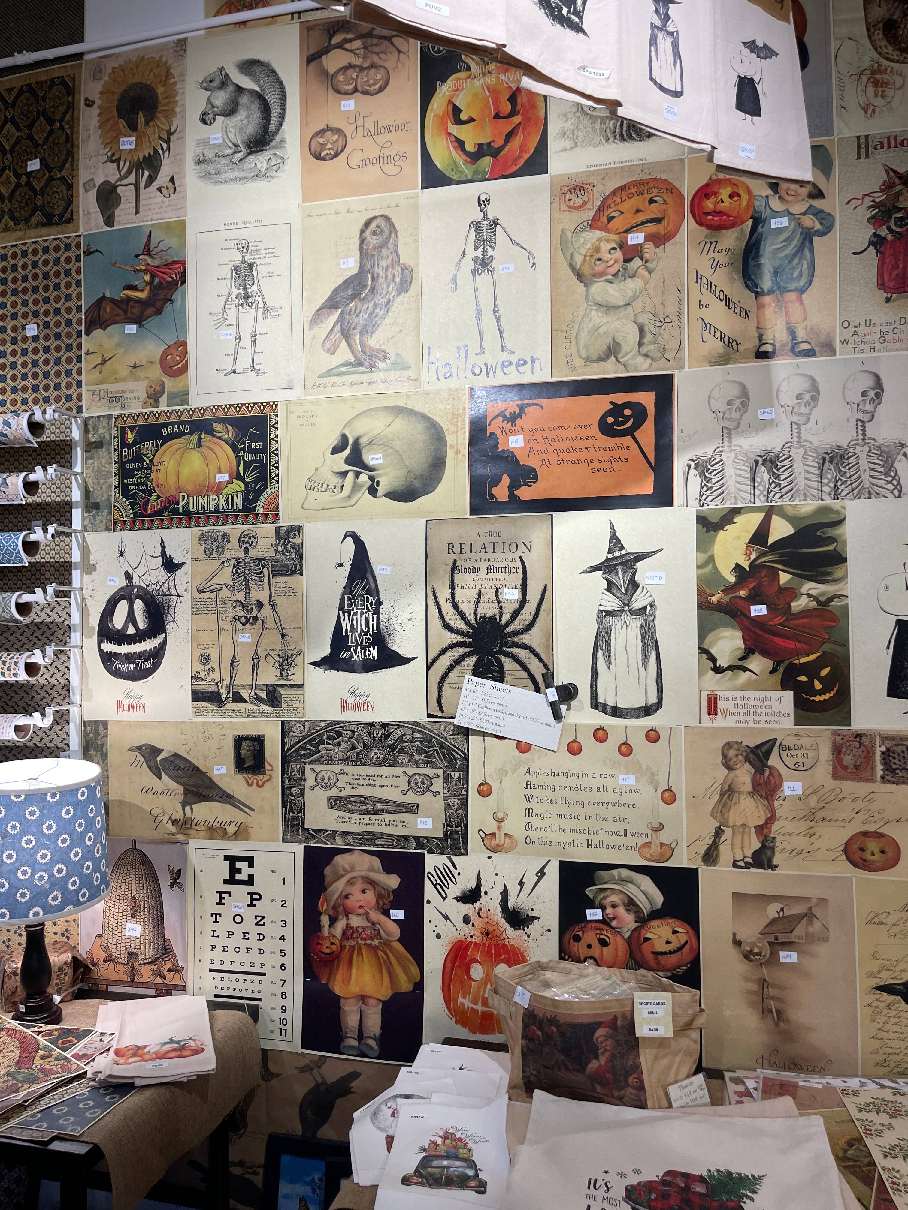 Monahan Papers - Wholesale Flat Wrap - Assorted 11" x 17"   50 Piece Halloween Papers Collection2