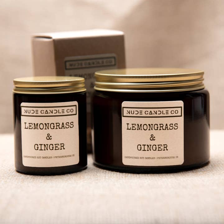 Lemongrass & Ginger for wholesale by Nude Candle Co