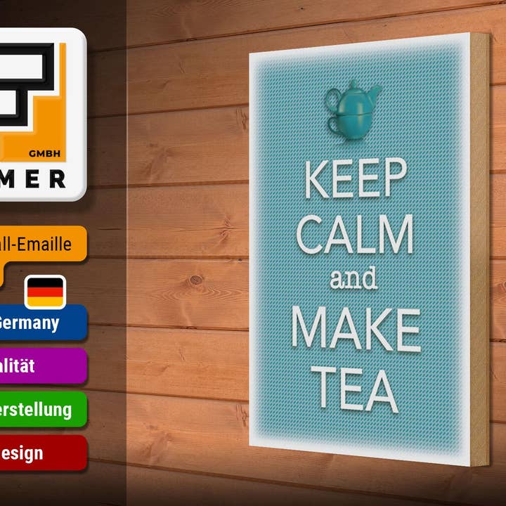 Femer – wholesale Sign – Keep Calm and Make Tea wooden sign 20 x 30 cm wooden decorative sign2
