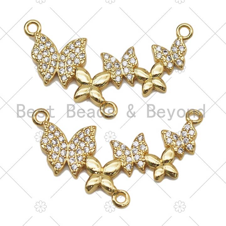 CC Butterfly Charm, Sku#LK564 for wholesale by BestBeads&Beyond