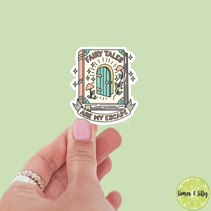 Märchen sind meine Flucht Vinyl-Aufkleber | Buchaufkleber | Kindle-Aufkleber | Buchliebhaber-Aufkleber | Bücherwurm für den Großhandel von Limes & Lilly