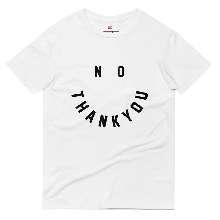 "No Thank You" Tee for wholesale by Sara Lutz Art