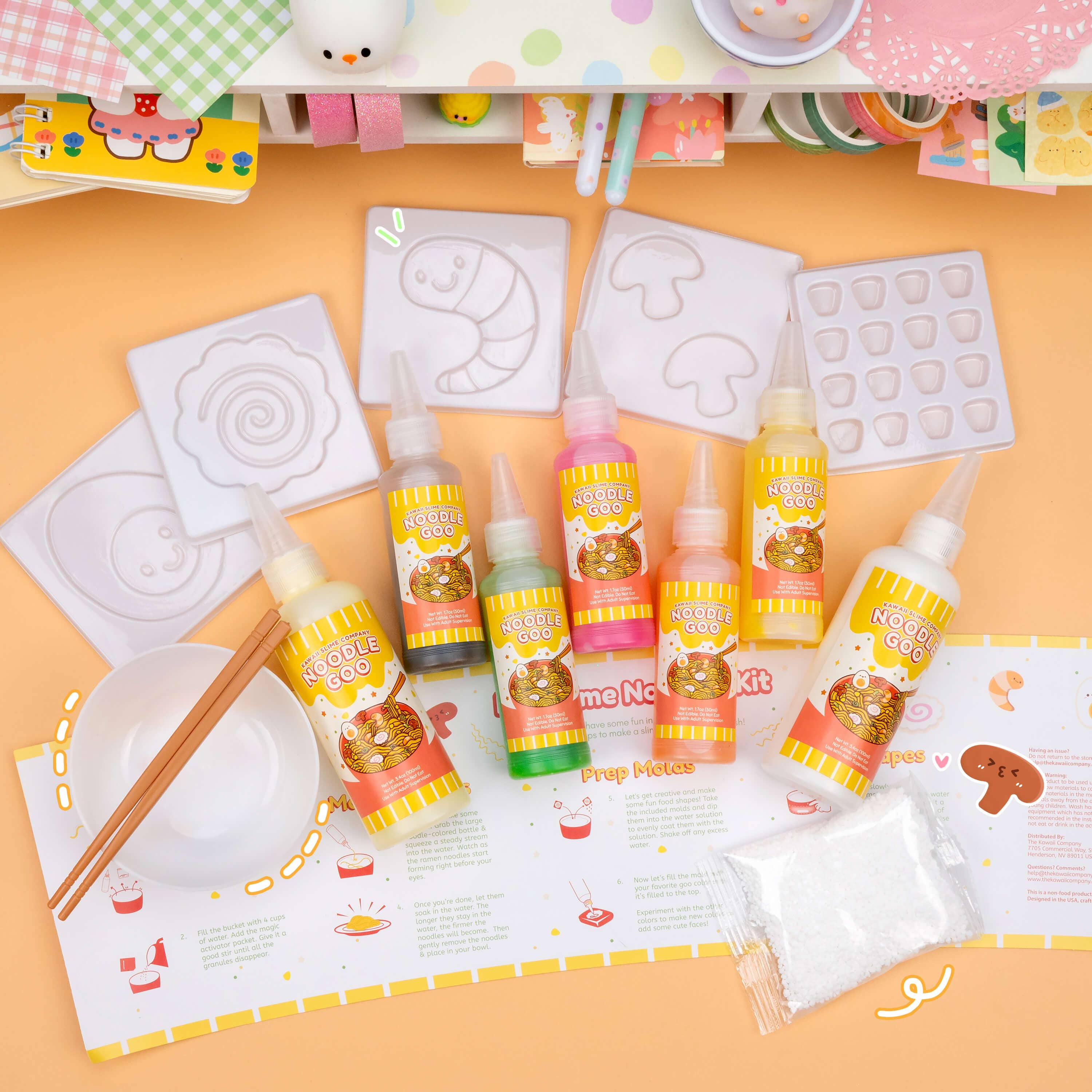 Kawaii Slime Company - Wholesale DIY Craft Kit - Kids - Instant Ramen Noodles Slime Science Kit (6pcs/case)5