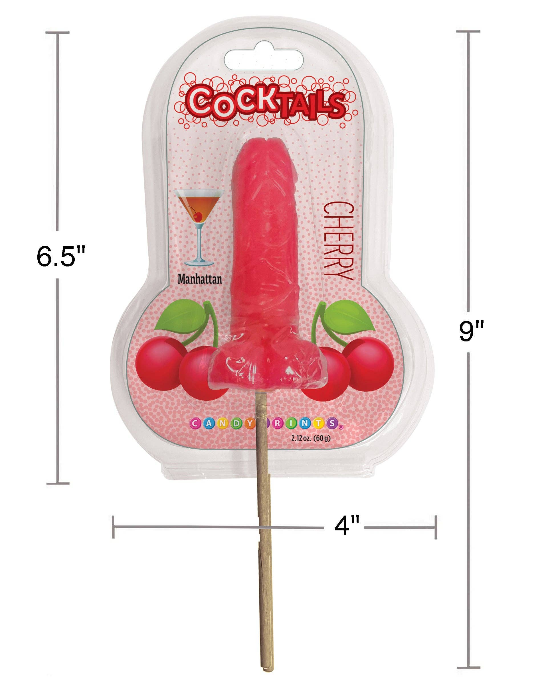 Little Genie Productions – wholesale Lollipop – COCKtails- Cocktail Inspired Penis Lollipop- Cherry Manhattan 🍒3