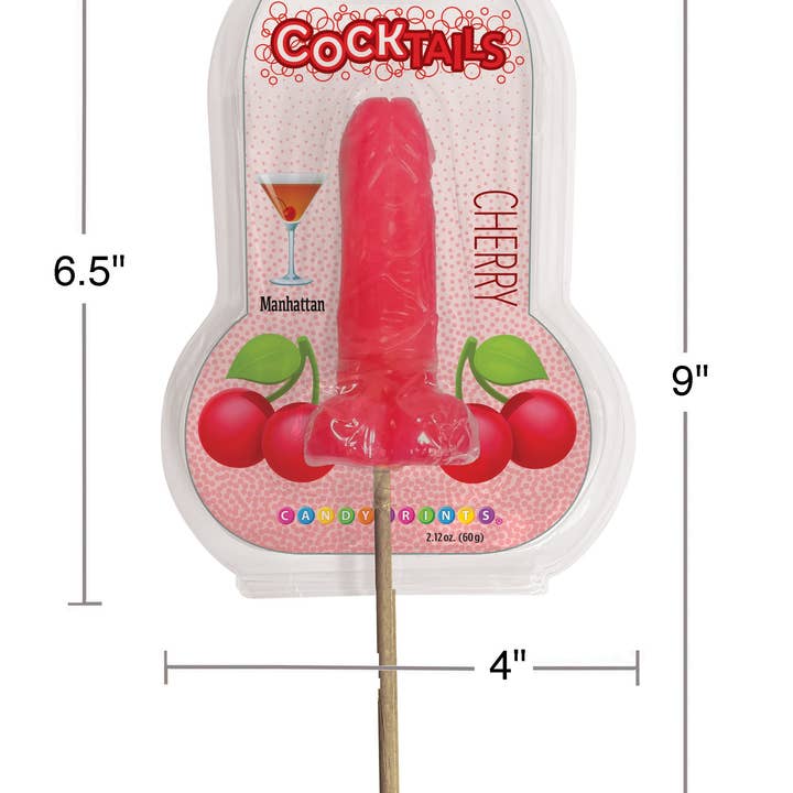 Little Genie Productions β wholesale Lollipop β COCKtails- Cocktail Inspired Penis Lollipop- Cherry Manhattan π3