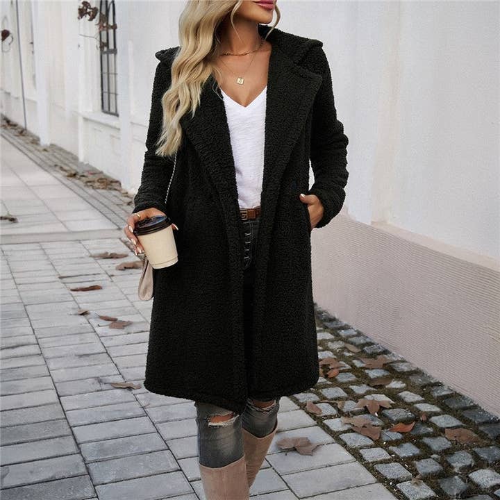 UZ Wholesale Store - Wholesale Jacket - Women's - Casual Loose Fit Hooded Solid Color Jacket