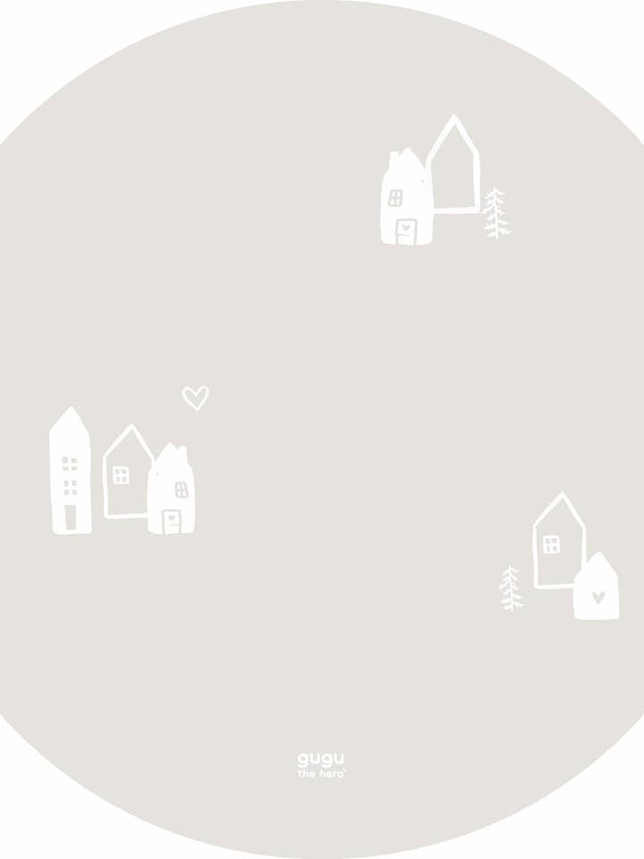 Tappetino in Gomma Naturale Prime Scandi Mist Circle per la vendita all'ingrosso da parte di Gugu the Hero