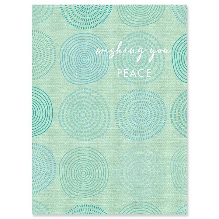 AQUA SYMPATHY GREETING CARD 4.5 x 6.25" for wholesale by Calypso Cards LLC