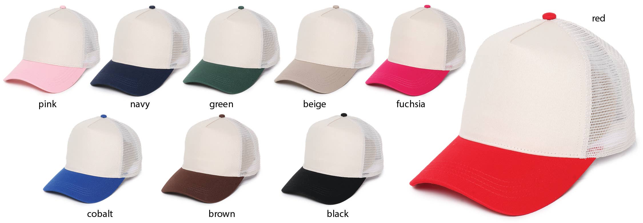 David And Young - Wholesale Trucker Hat - Unisex - 5 Panel Two Tone Mesh back Baseball Cap3