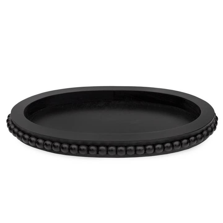 Kurated Korner - Wholesale Decorative Tray - Auldhome Design Wood Beaded Tray