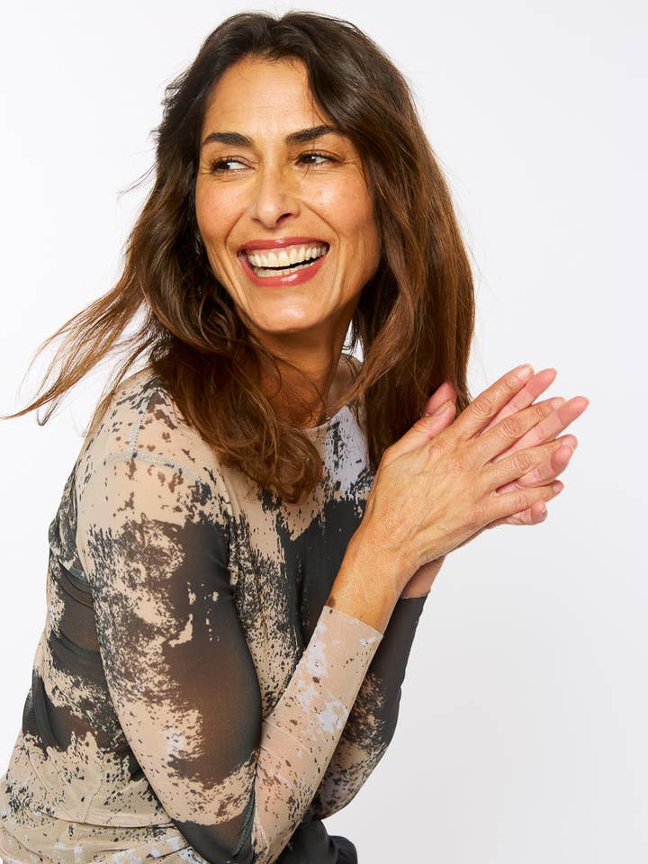 AMB Designs - Wholesale Knit Top - Women's - Eclipse - NudiTee Sheer Top1