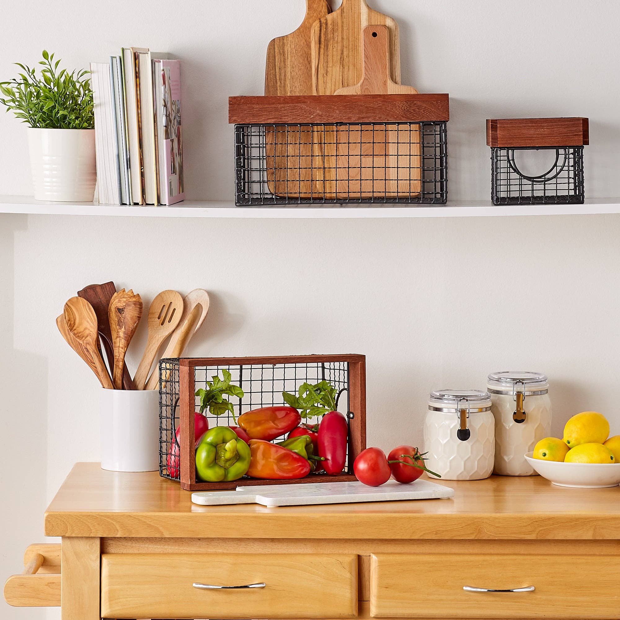 Welcome Home Unbeatable Deals - Vente Paniers - Ensemble de 3 paniers de style ferme avec finition bronze6