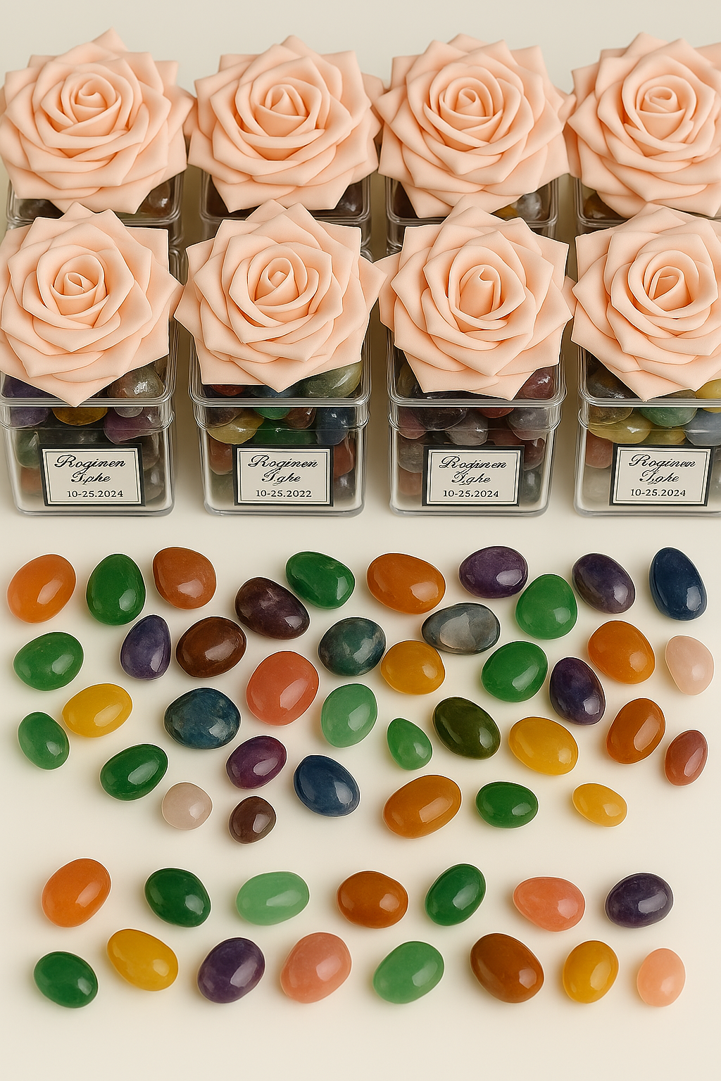 Beautique Goals - Wholesale Party Favor - Custom Party, Wedding Favors - Flower & Stone Box Favors1