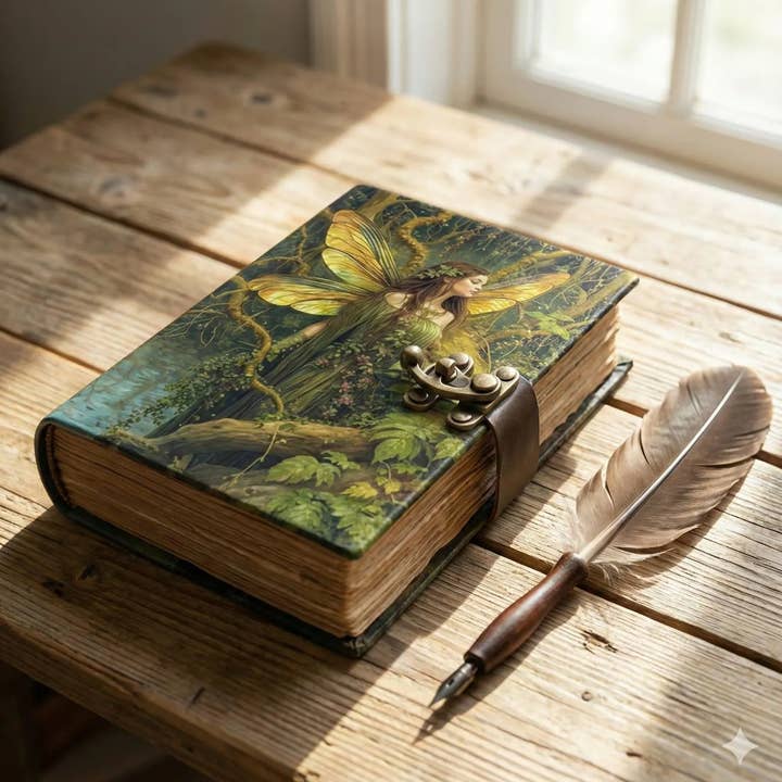 Handmade Fairy Leather Journal – Book of Shadows with Lock for wholesale by MNM HANDICRAFTS