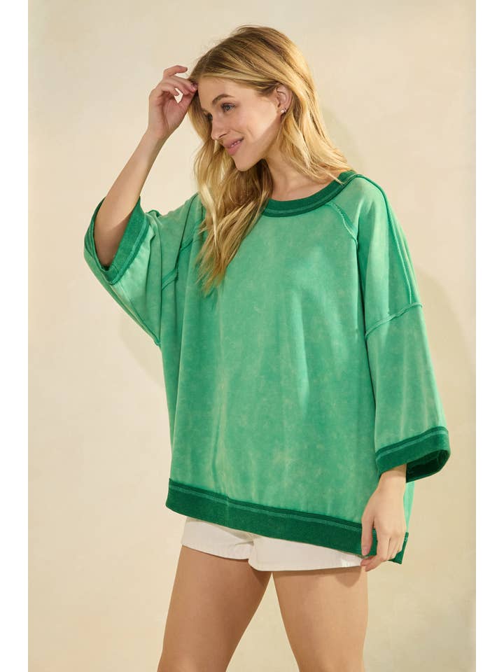 Sewn and Seen - Wholesale Top - Maternity - Mineral-Washed Oversized French Terry Top6