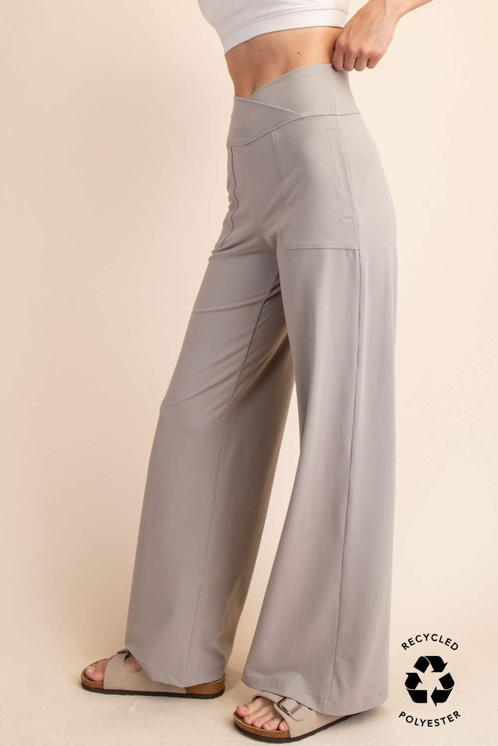 Rae Mode - Wholesale Pants - Women's - RECYCLED BUTTER V WAIST WIDE PANT28