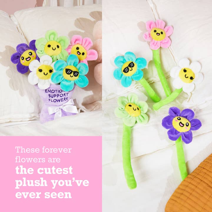 What Do You Meme - Wholesale Stuffed/Plush Toy - Kids & Baby - Emotional Support Flowers - Set of 5 Plush Flowers4