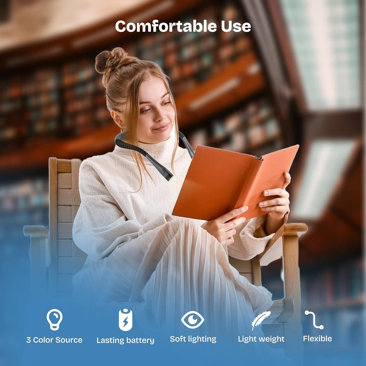 VIGOR – Engroshandel Boglys – Fleksible arme med genopladeligt USB Type-C og lang batterilevetid5