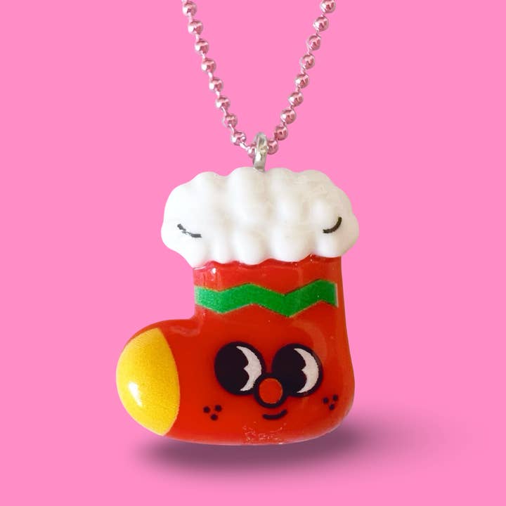Collana Calza – Kawaii Fatto a Mano per Natale in Scatola Regalo per la vendita all'ingrosso da parte di Pop Cutie Accessories & Gifts