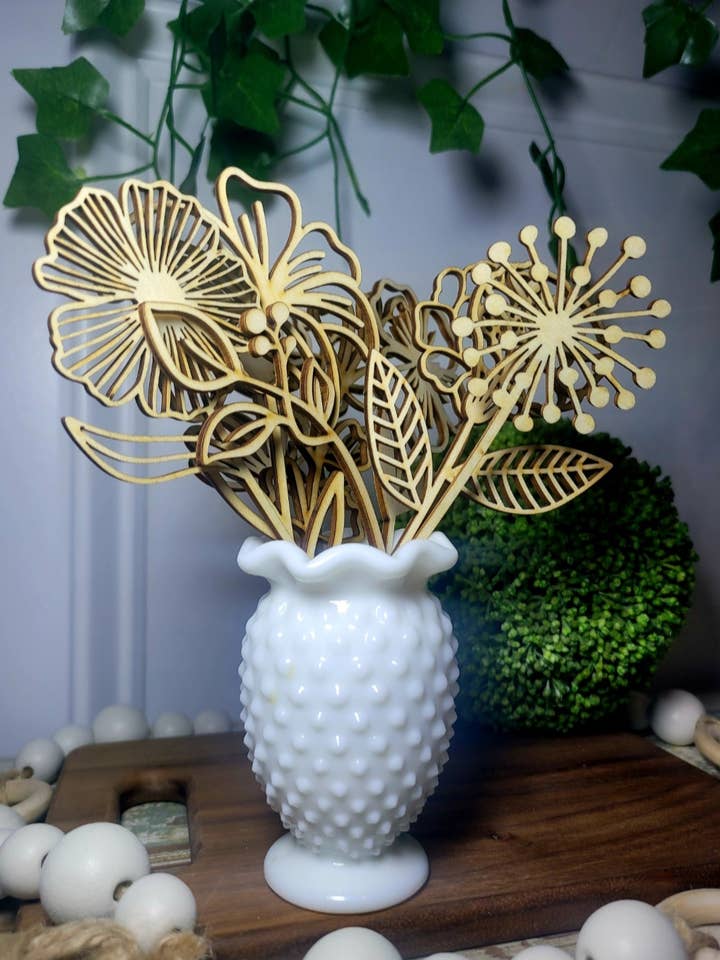 Wooden Flowers for wholesale by MK Lovely Boutique