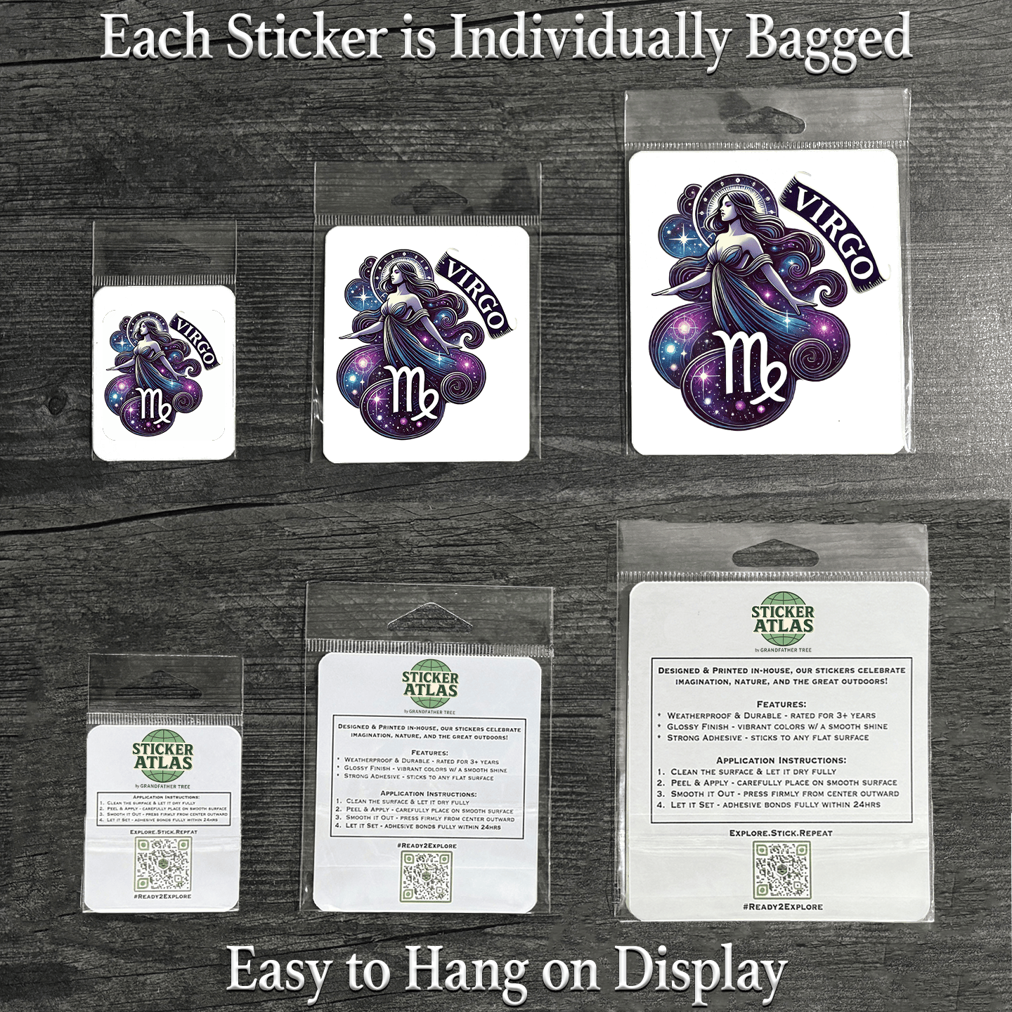 Sticker Atlas - Wholesale Sticker - Virgo Zodiac Sticker1