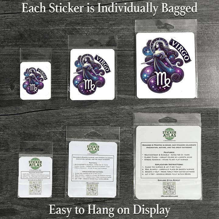 Sticker Atlas - Wholesale Sticker - Virgo Zodiac Sticker1
