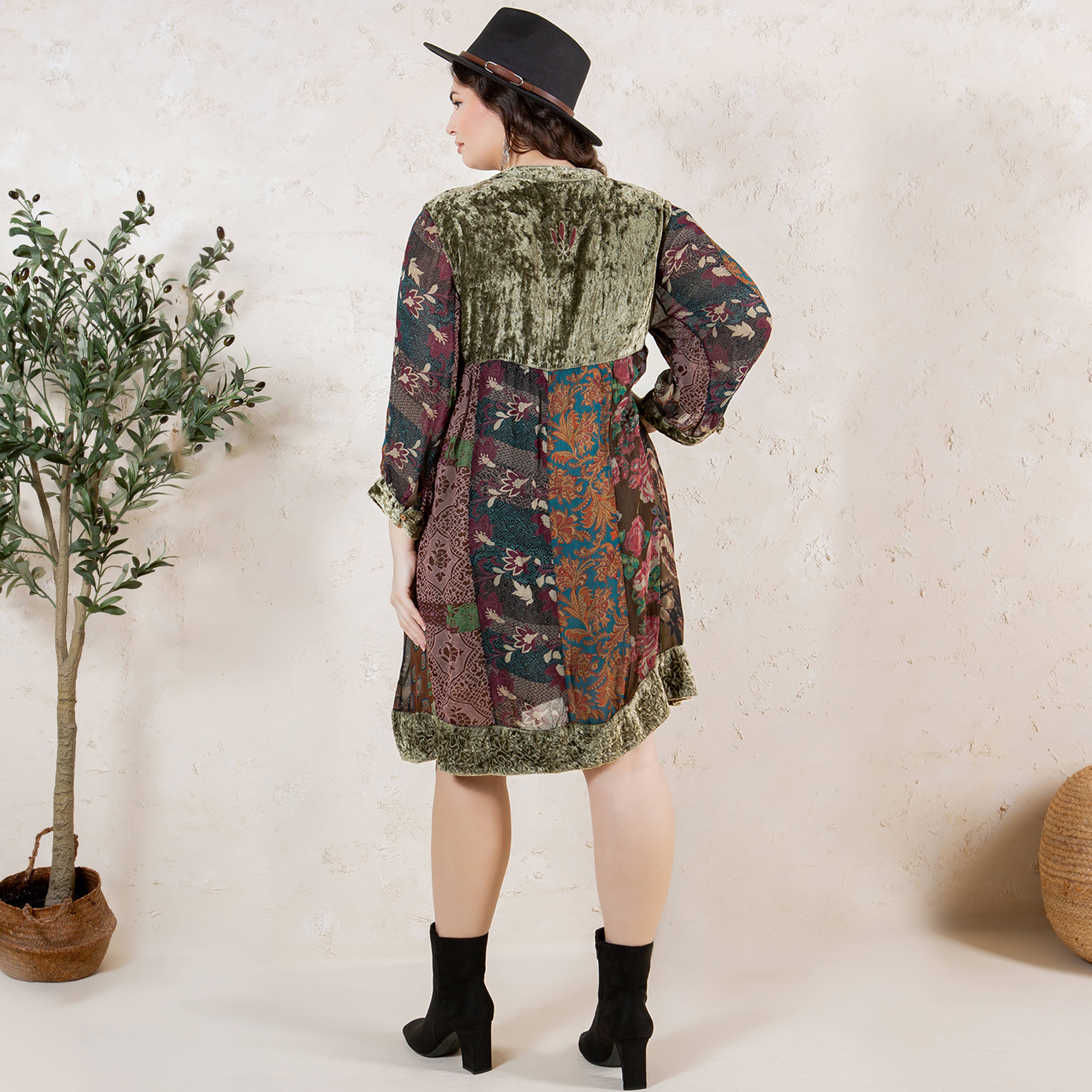 Young Threads - Wholesale Dress - Women's - Chic Bohemian Stone-Washed Babydoll Dress14