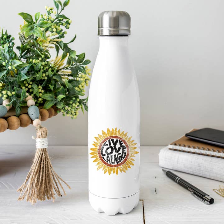 Garrafa de água de aço inoxidável de girassol por atacado de Potter's Printing