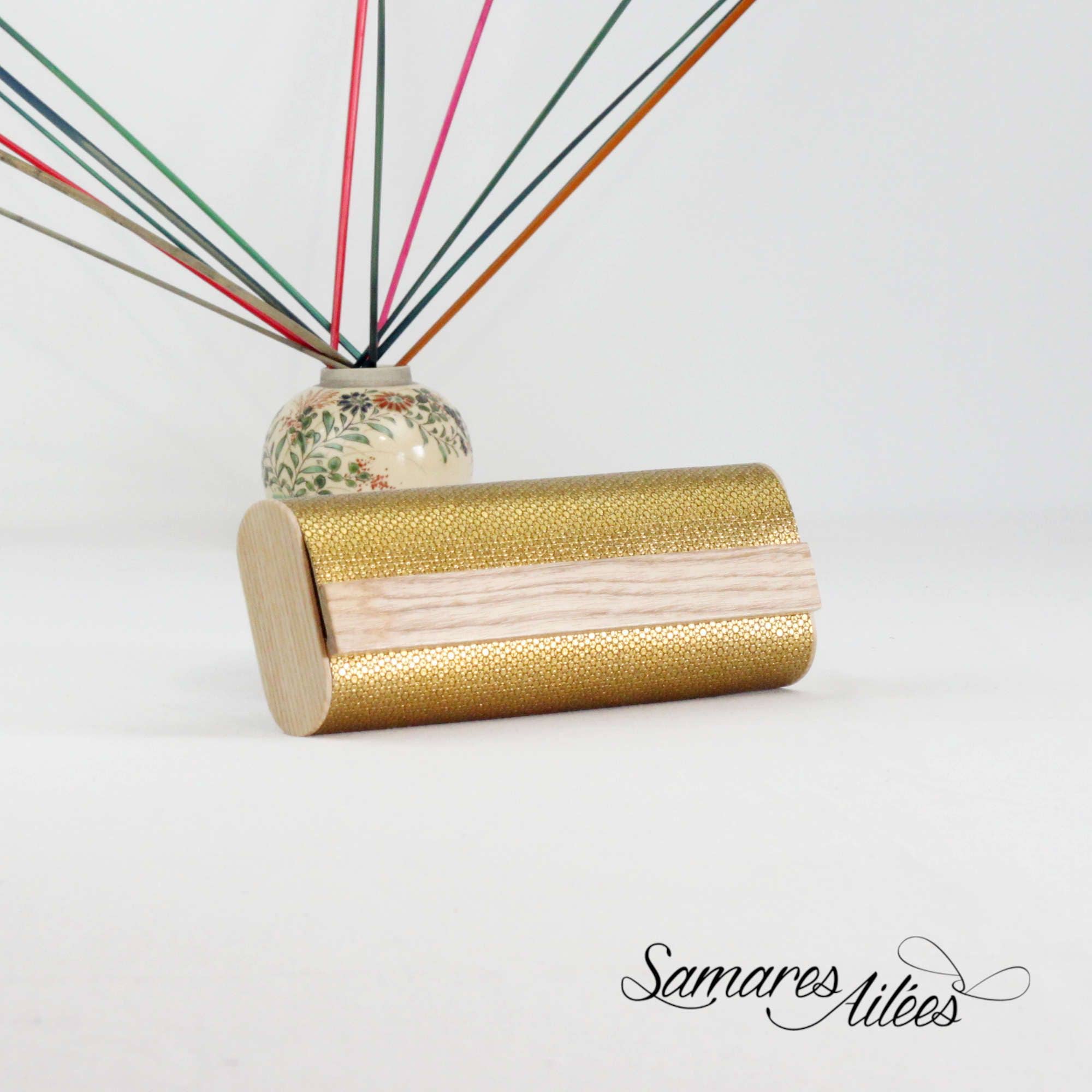 Samares Ailées - Wholesale Eyewear Cases & Holders - Unisex - “Marie” Wood and Leather Eyeglass Case6