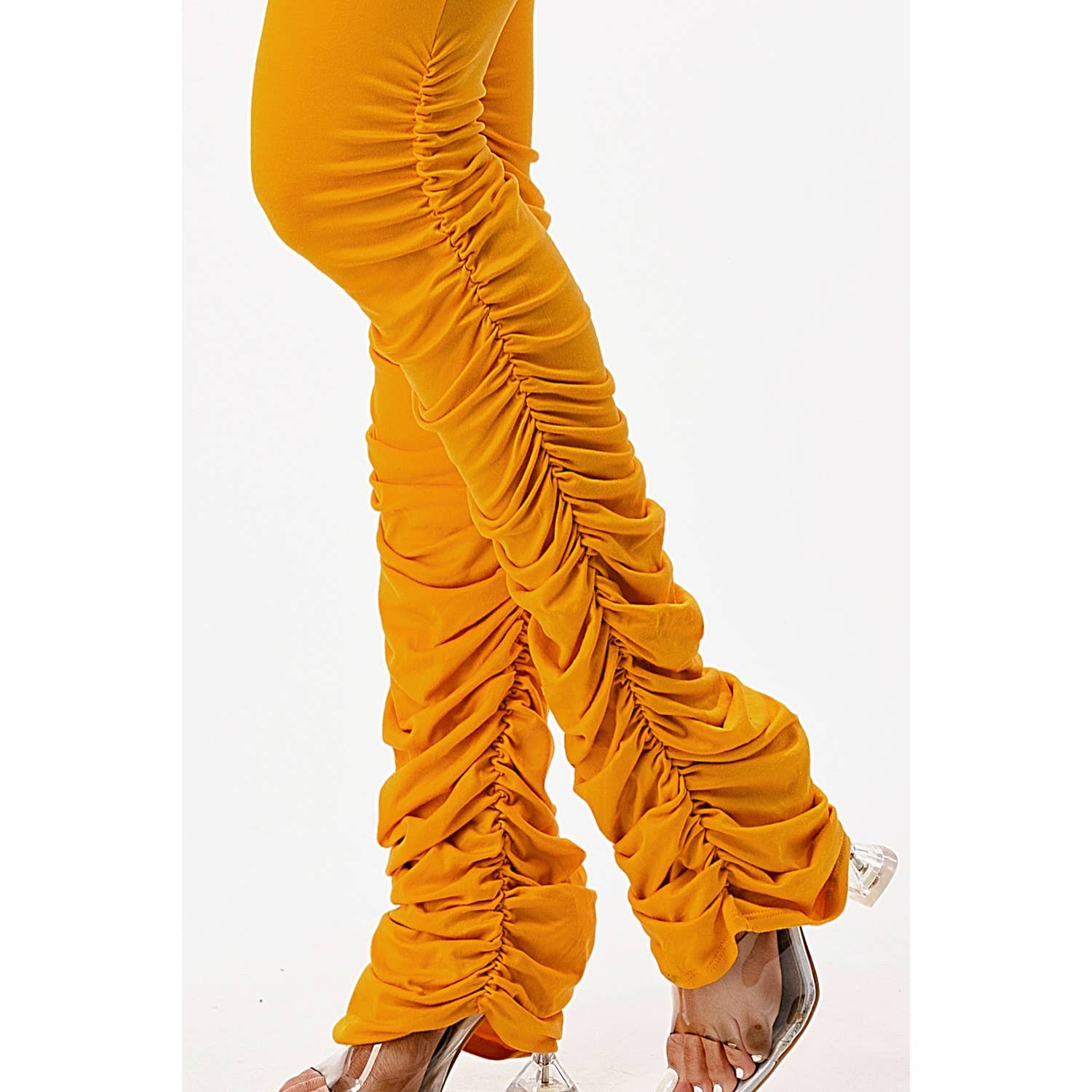 Lime All the Time – Macacão - Mulher por atacado – Macacão franzido com decote em V e cintura de gravata6