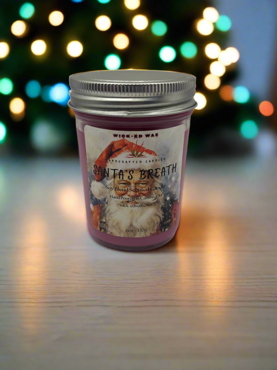 Wick-ed Wax Candles - Vendita all'ingrosso Candela in vasetto - Respiro di Babbo Natale - Candela Profumata al Profumo di Prugna Zuccherata2